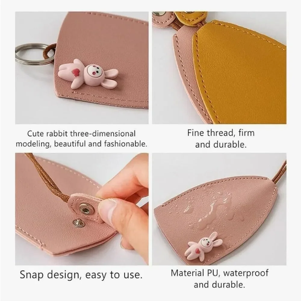 Colorful Bunny Key Wallet Set Of 4